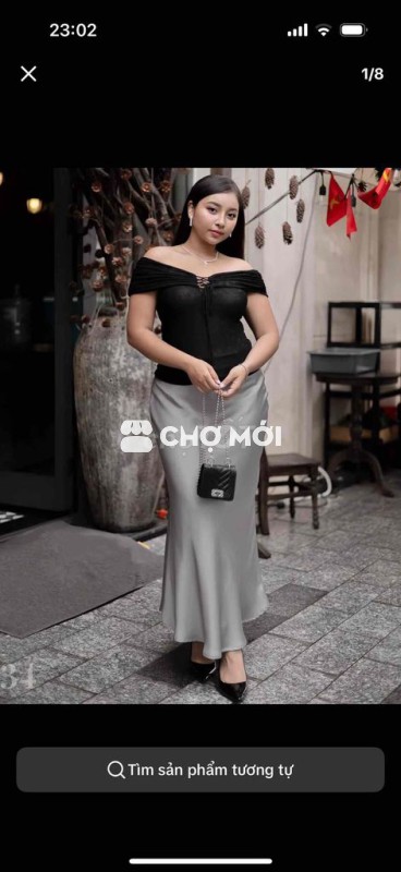 Chân váy nữ lụa size XL Mới