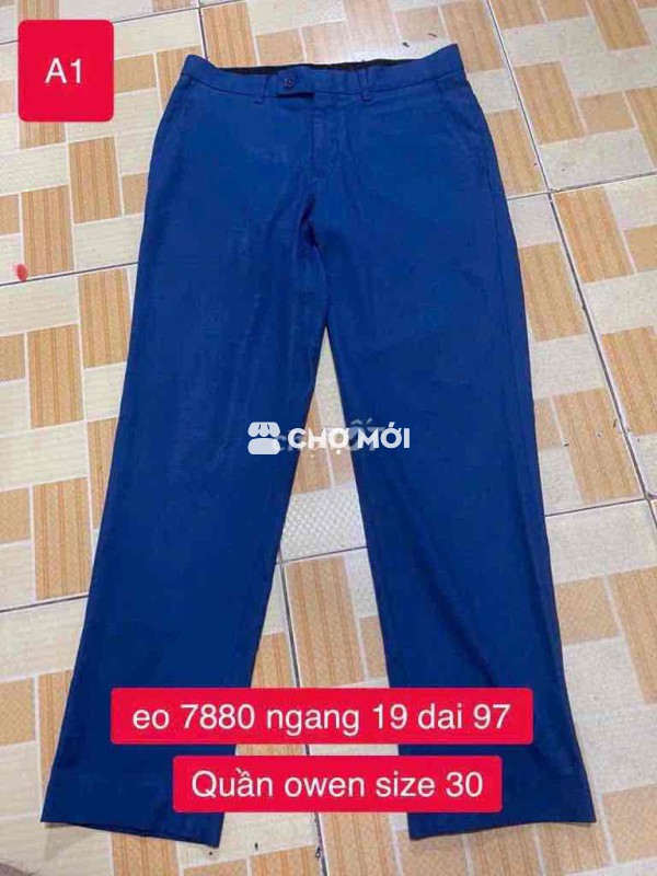 Quần tây Owen Nam size 30 Xanh