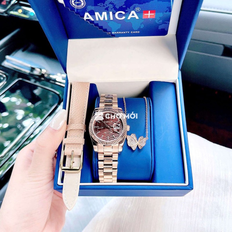 Đồng hồ Amica nữ thép không gỉ