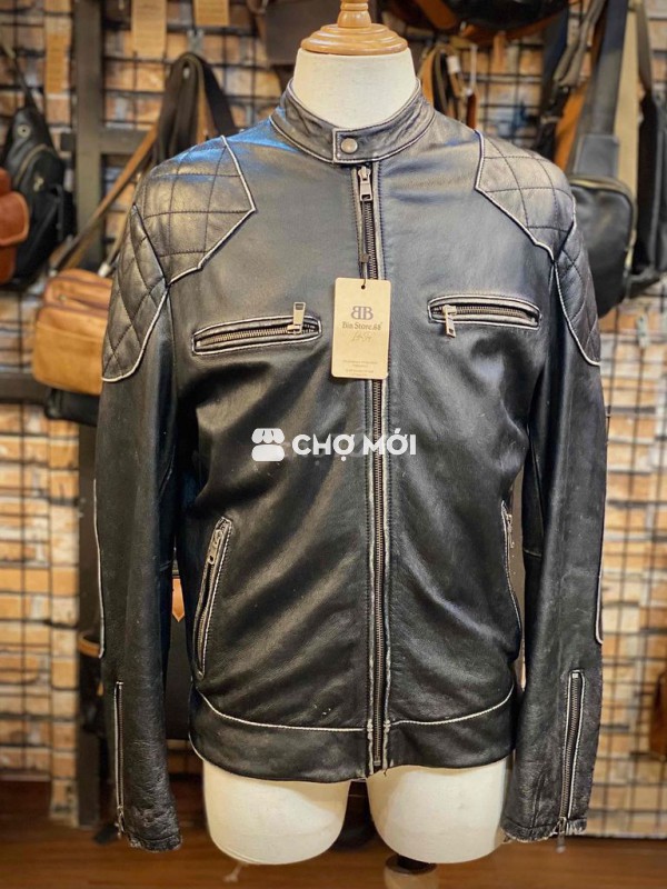 Áo da bò mài kiểu dáng bụi bặm cá tính