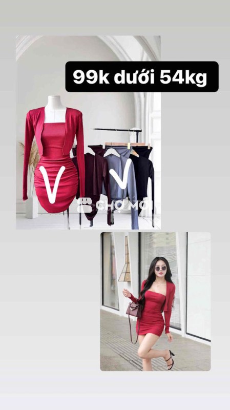 Đầm body nữ vải thun