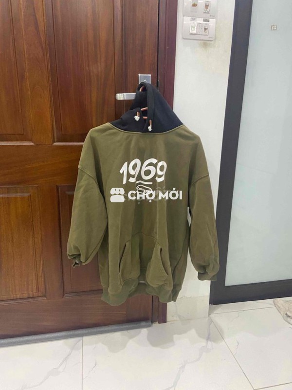 Áo hoodie Unisex Xanh rêu