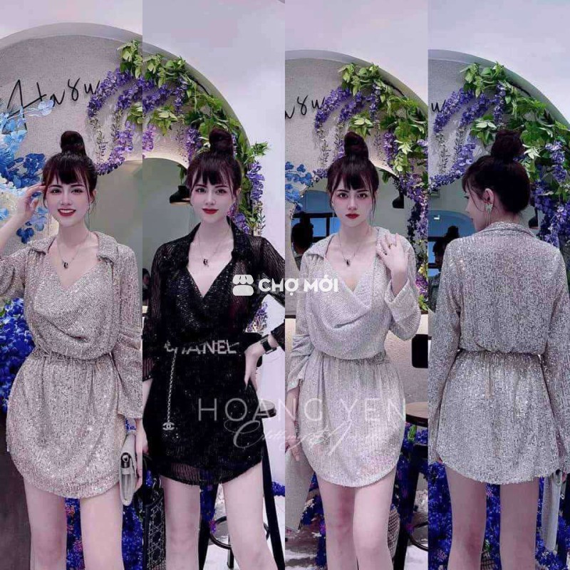 Đầm nữ kim sa cổ đổ