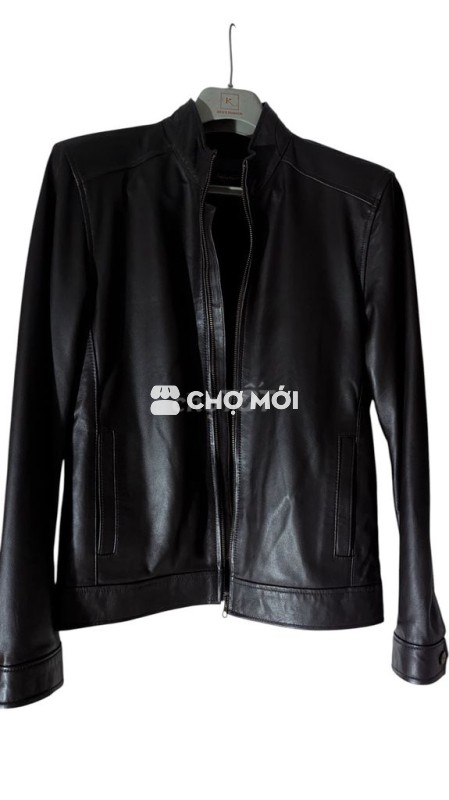 Áo khoác da nam fftleather Da dê Đen M Như mới