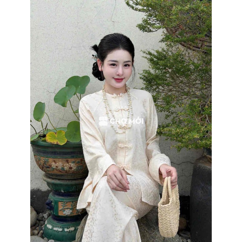 Pháp phục đi chùa Nữ Vải mềm