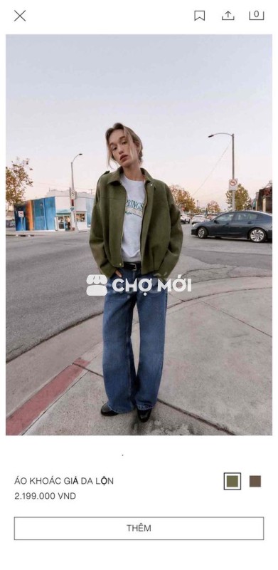 Áo khoác bomber Zara nữ giả da, size L