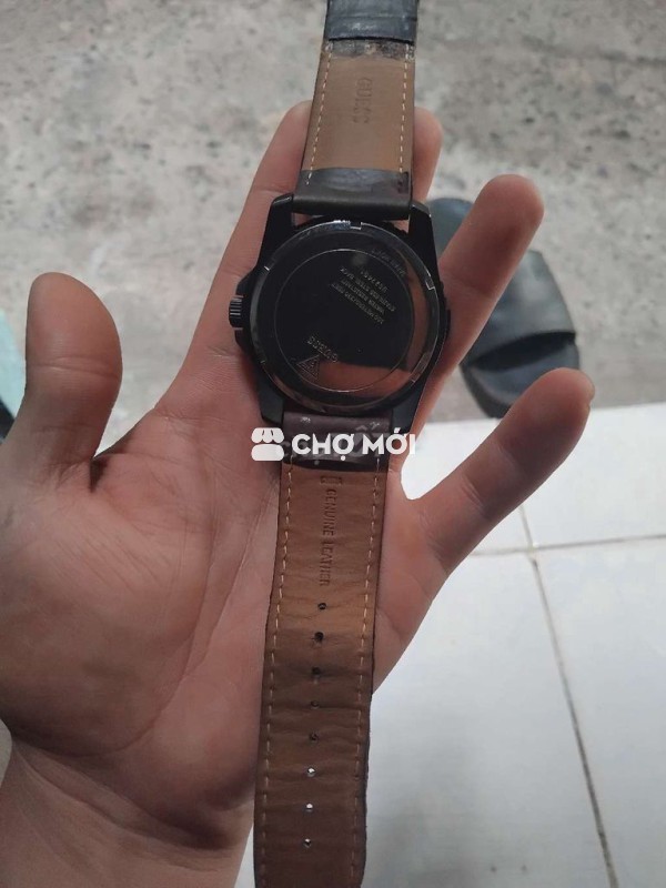 Đồng hồ đeo tay Guess Nam Dây da Nâu