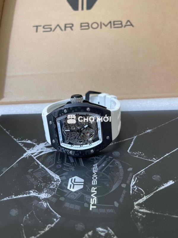 Đồng hồ TSAR BOMBA TB8218 Nam Trắng