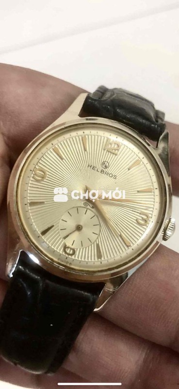 Đồng hồ cơ cót Helbros Ts vỏ lacque cổ.