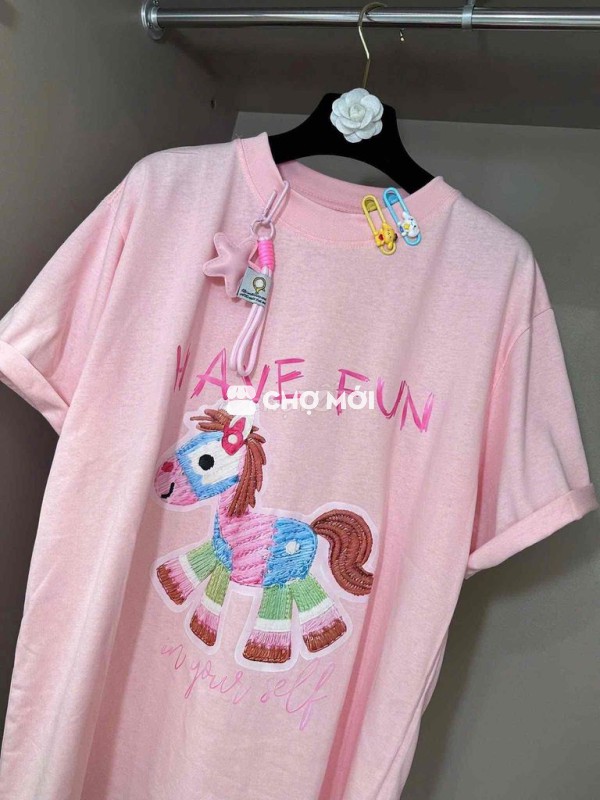 Áo phông nữ Cotton 2c Hồng