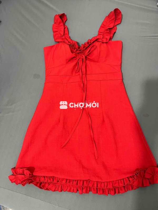 ĐẦM 2 dây màu đỏ size S