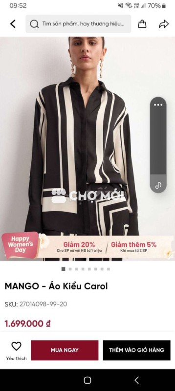 Áo sơ mi Mango Carol Nữ