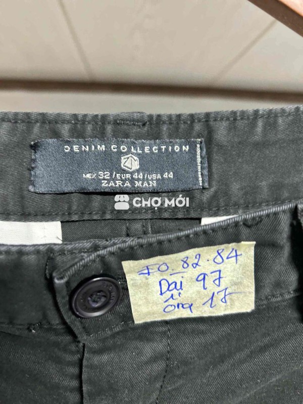 Quần dài Zara Nam Denim Đen 32