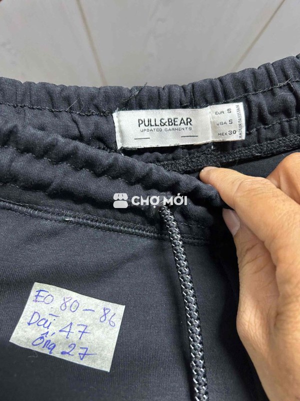 Quần short PULL&BEAR Nam Đen size S