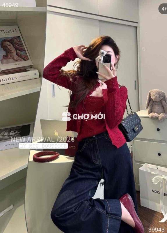 Set áo len nữ Đỏ