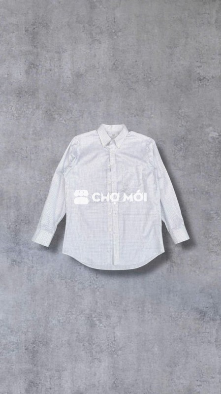 Áo sơ mi Uniqlo sọc dài tay L, ngực 51, vai 42