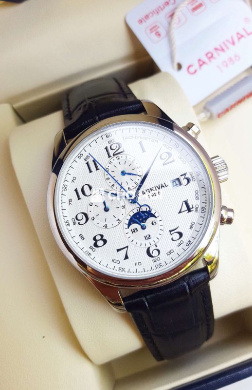 Đồng Hồ Cơ Sun Moon Carnival 6 Kim Chính Hãng