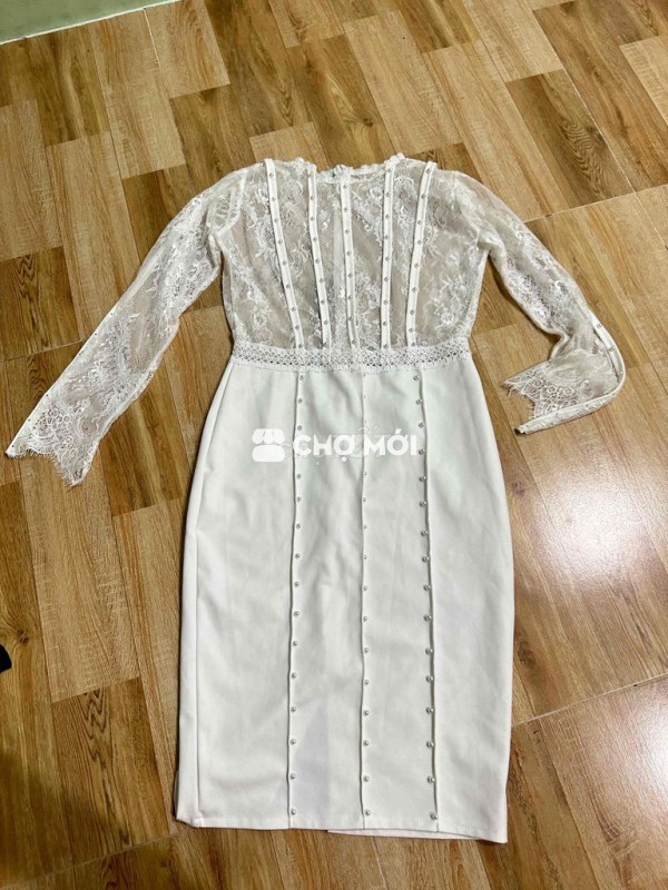 Đầm nữ ren, vải trắng