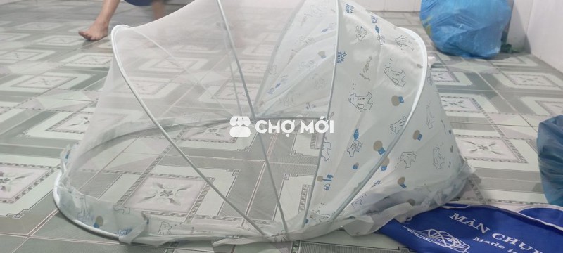 Mùng chụp trẻ em vải lưới trắng