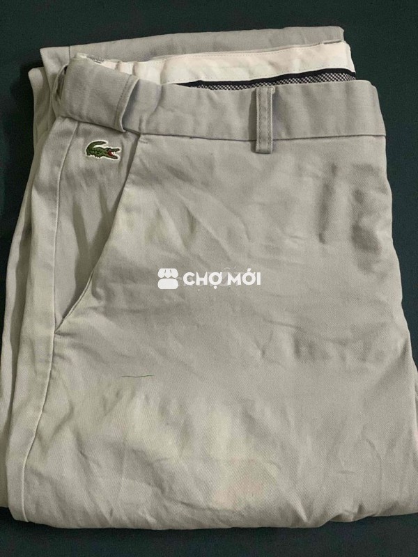 Quần tây Lacoste Nam Cotton Xám nhạt