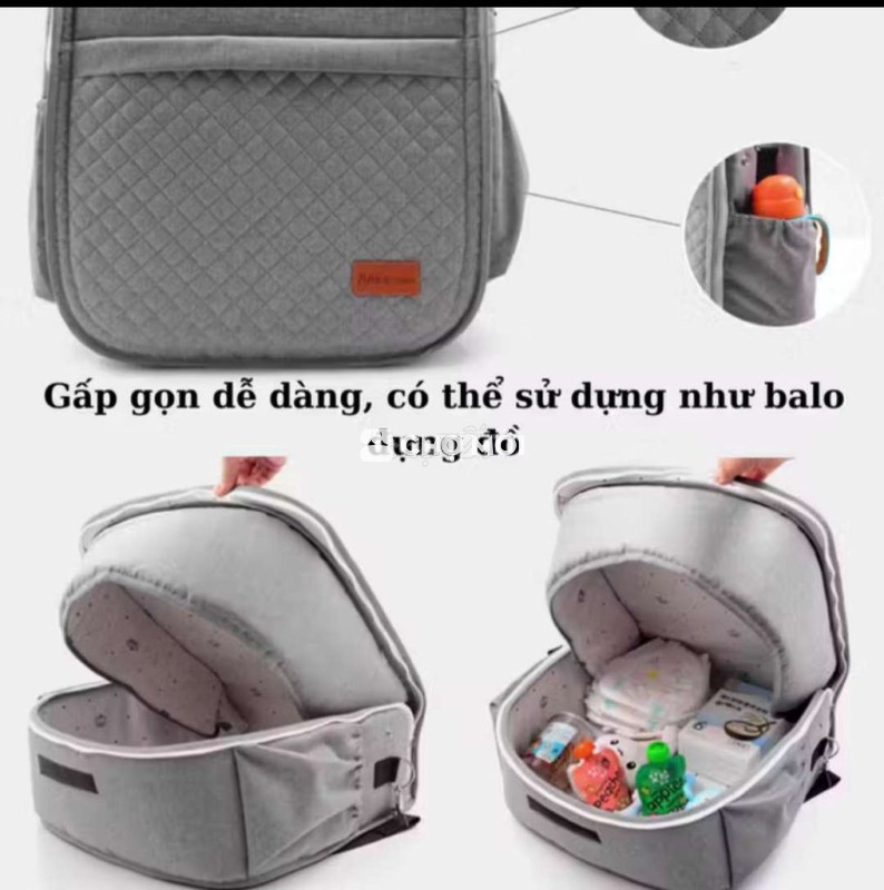 Nôi ngủ gấp gọn trẻ em Xám Mới 98%