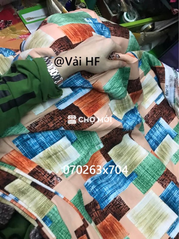 Vải HF hình học nhiều màu
