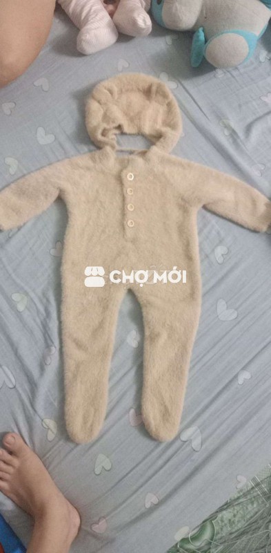 Áo liền quần len lông cừu trẻ sơ sinh