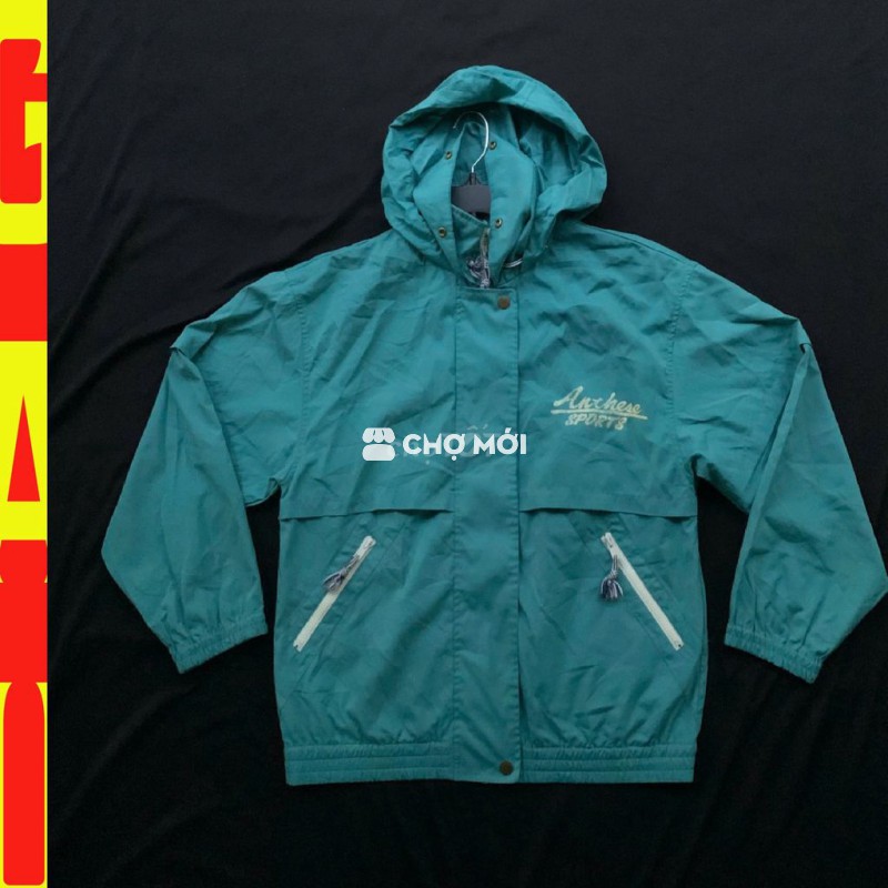 💥Áo khoác Kaki dù NHẬT - sz 71-78kg - xanh lý