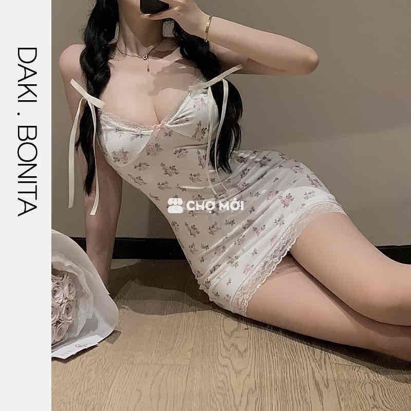 Đầm ngủ nữ Trắng size XL thanh lý