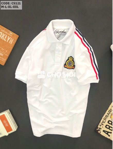 XẢ KHO ÁO THUN CÁ SẤU CỔ BẺ LOGO THÊU CS121