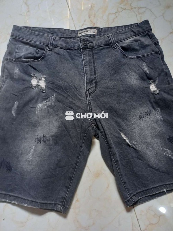 Quần short Jean nam Xám còn mới