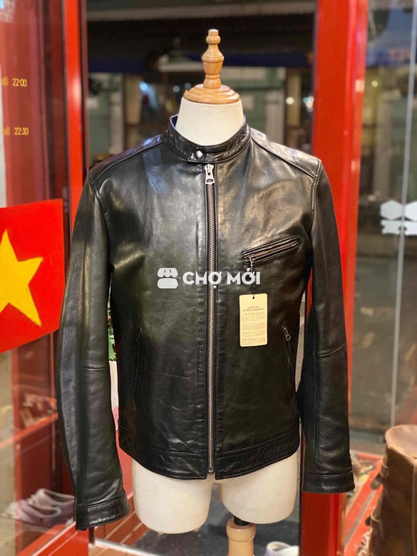 Áo khoác da bò thật kiểu dáng mạnh mẽ, cá tính