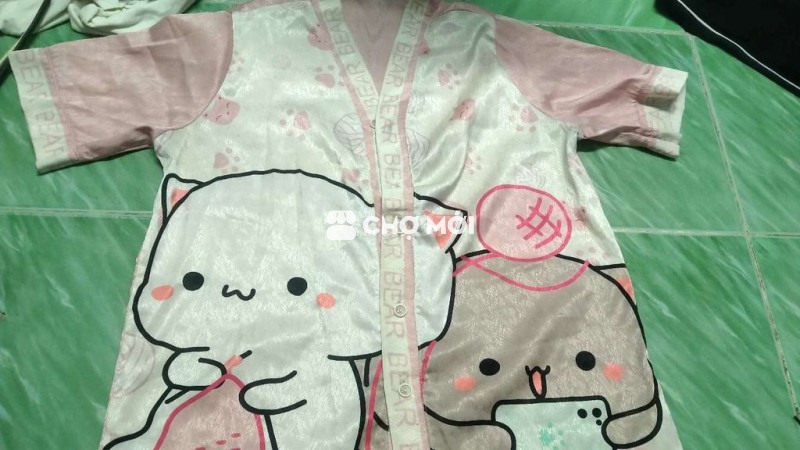 pijama mặc ngủ màu hồng cute