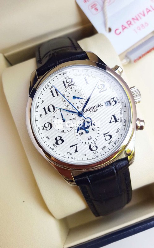 Đồng Hồ Cơ 6 Kim Hàng Hiệu Cao Cấp Carnival 1986