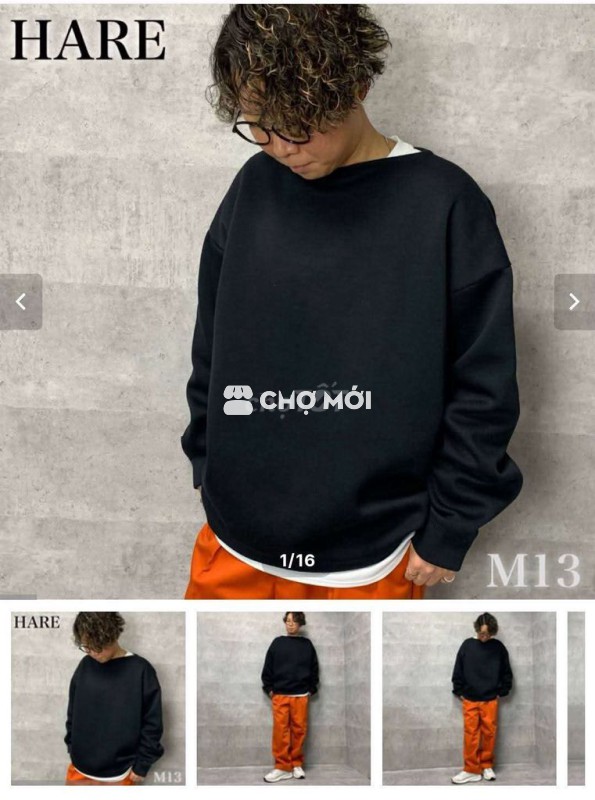 Áo Sweater HARE Nỉ Nam size M