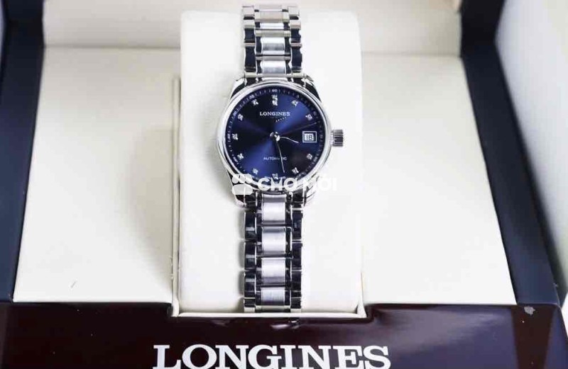 ĐH Nữ : Longines Master Xanh Blue Cọc Kim Cương