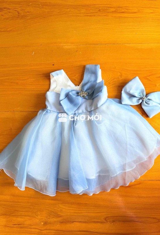 Đầm công chúa xanh biển cho bé