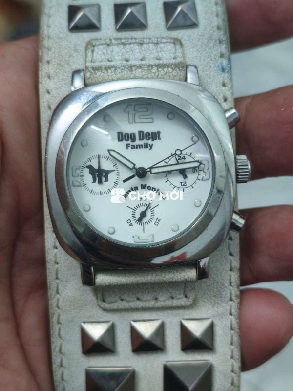 Đồng hồ Nhật 3 cốt 6 kim size 37mm, vỏ inoc&dây da