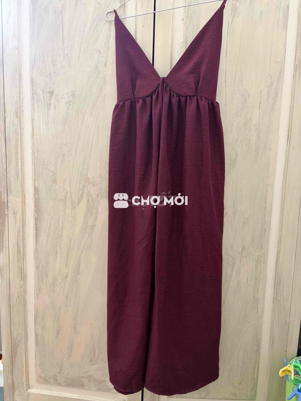 Váy 2 dây Nữ Vải Đỏ đô