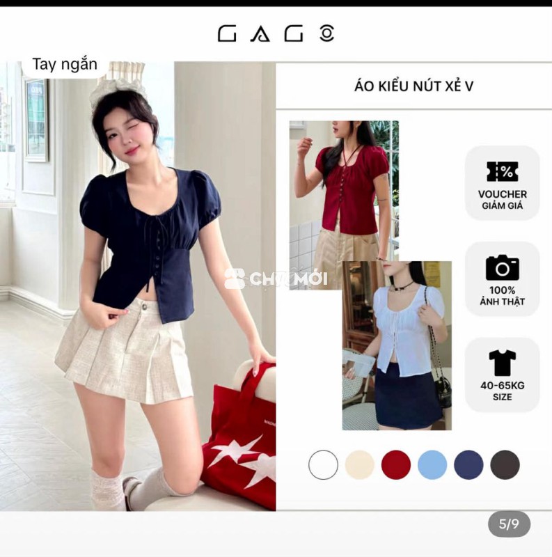 Áo kiểu nữ vải mềm mại XS