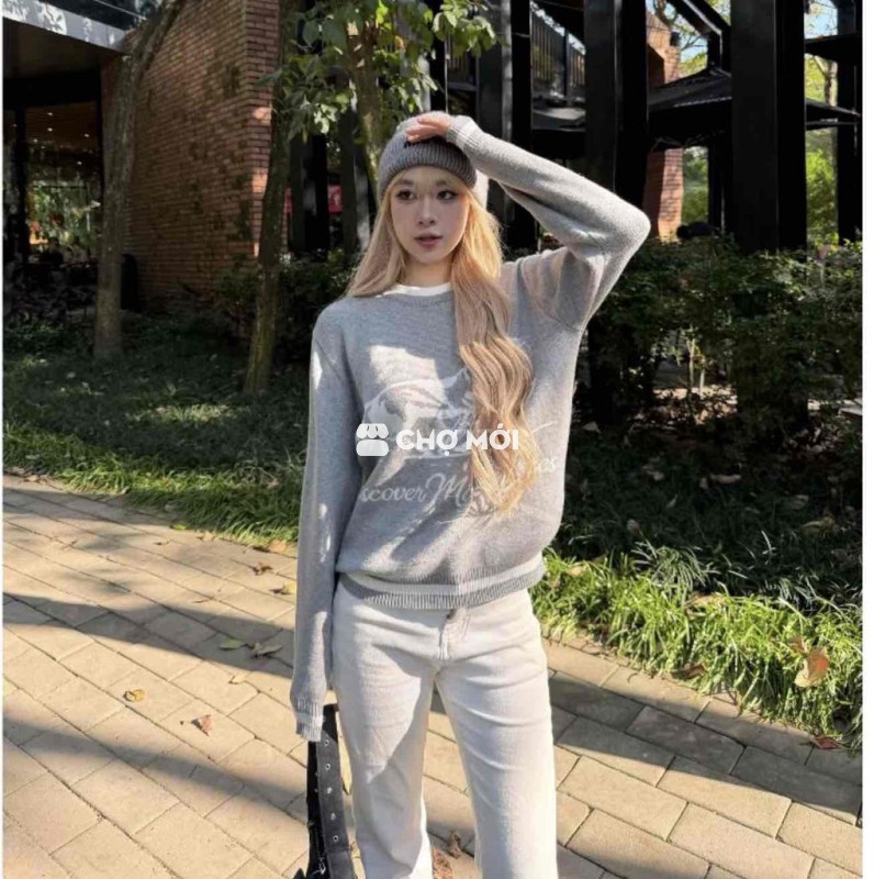 Áo sweater nữ HTIQUE len dệt kim size M