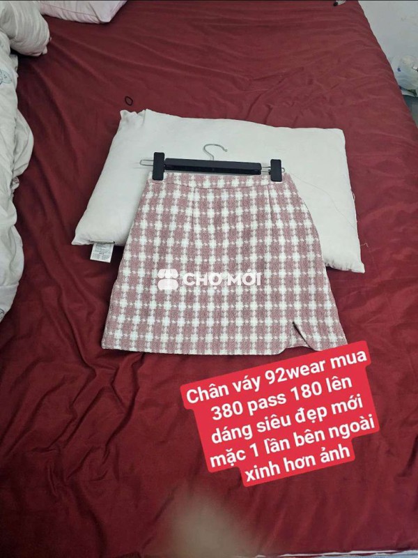 Chân váy nữ 92wear Tweed
