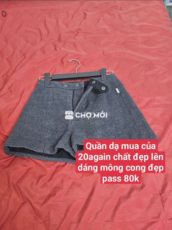 Quần short nữ dạ Xám