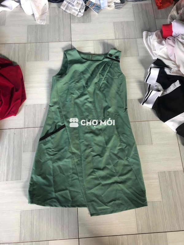 Đầm suông nữ xanh lá size M-L