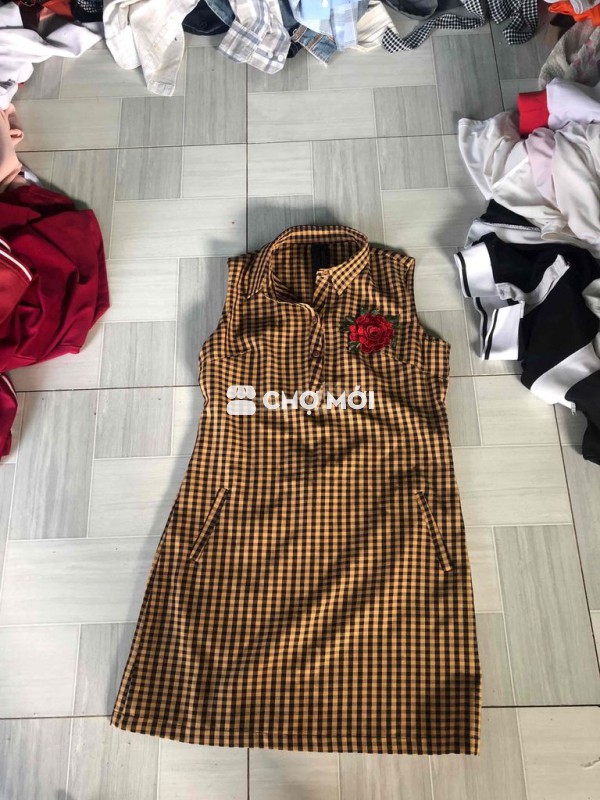 Đầm nữ ôm body sọc caro co giãn size M-L