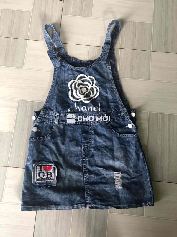 Váy yếm nữ giả jean size M
