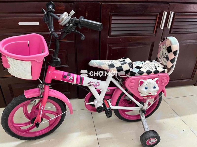 xe đạp trẻ em,xe đạp cho bé 12inch màu hồng