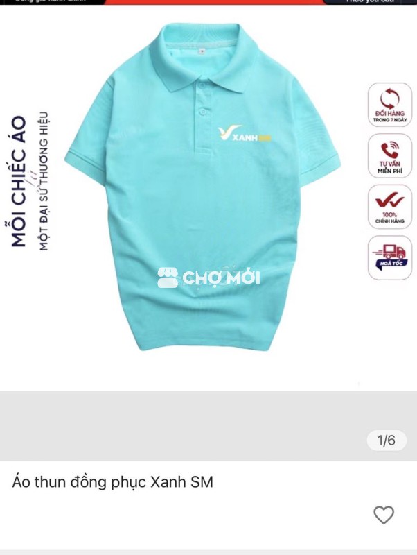 Áo thun đồng phục Xanh SM Unisex size L