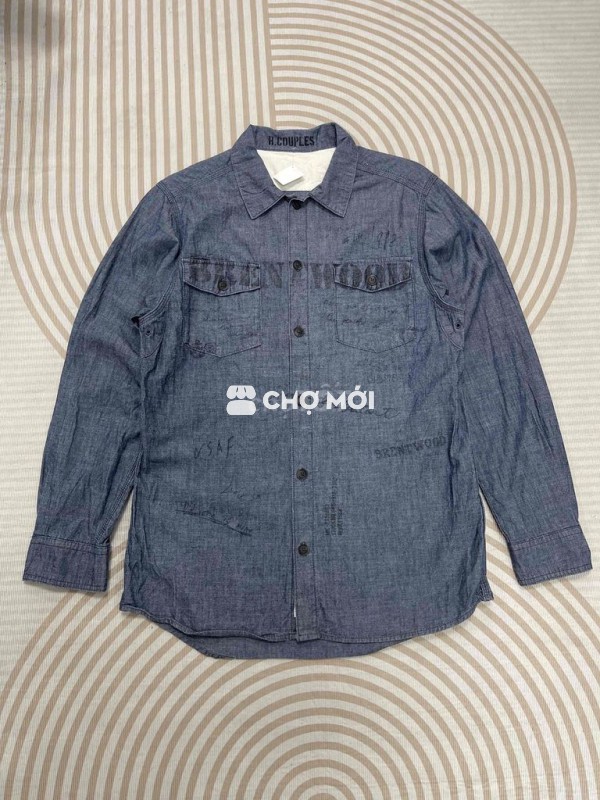 Sơ mi Couples size M Số đo: vai 44, ngực 51, dài 7