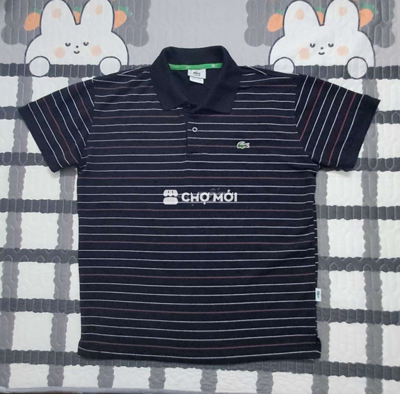 Áo polo Lacoste nam Sọc Đen